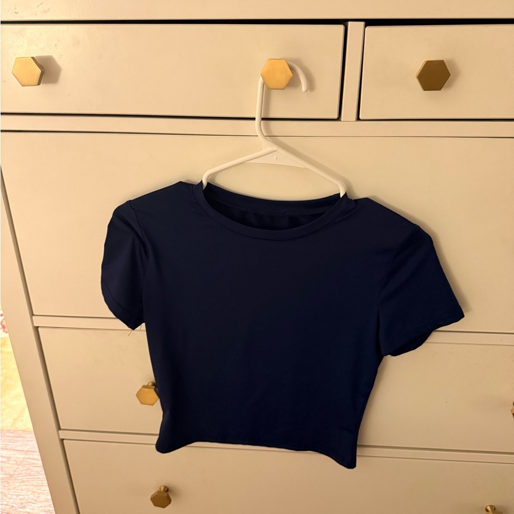 Navy Blue Women's Crop Top